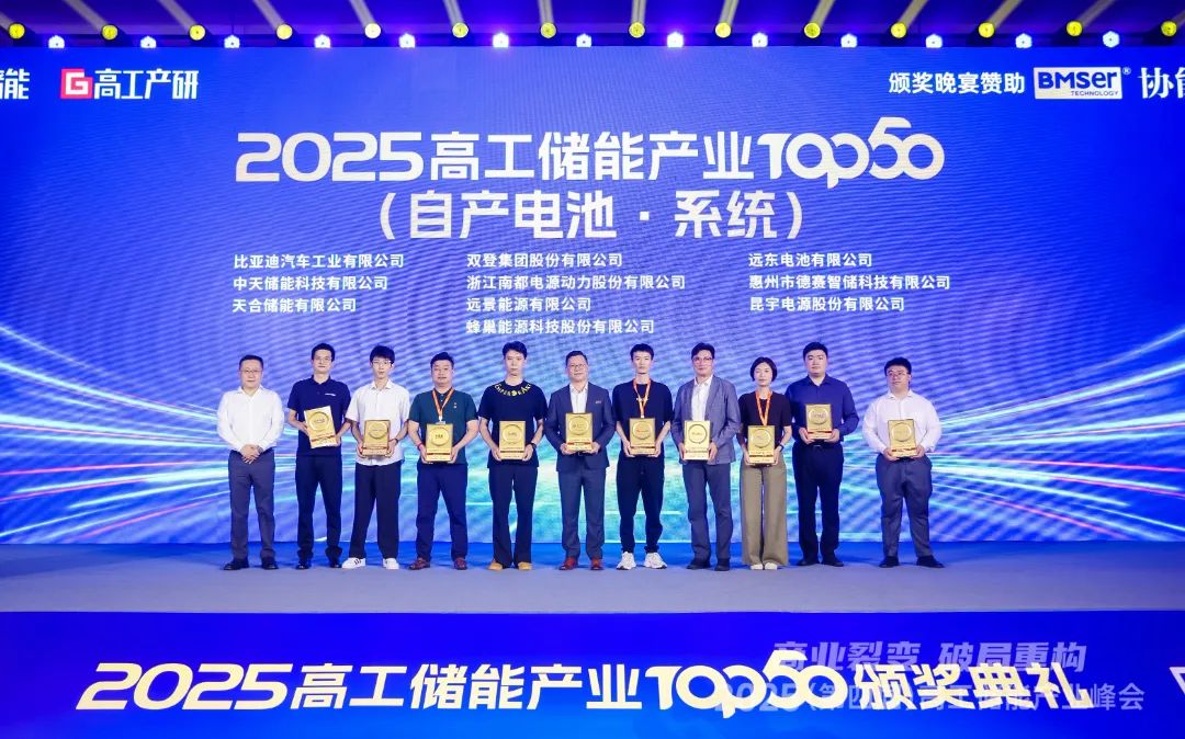 再獲殊榮！德賽電池榮登2025高工儲能產(chǎn)業(yè)“儲能電池·系統(tǒng)榜單TOP10”